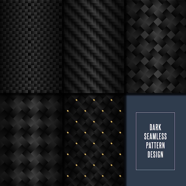 Vector carbon fibre style pattern swatches