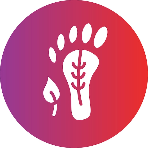 Carbon Footprint Icon Style