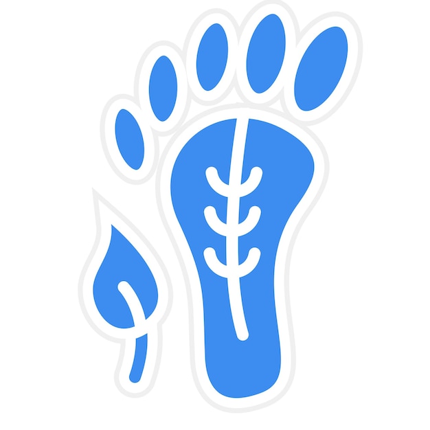 Carbon footprint icon style