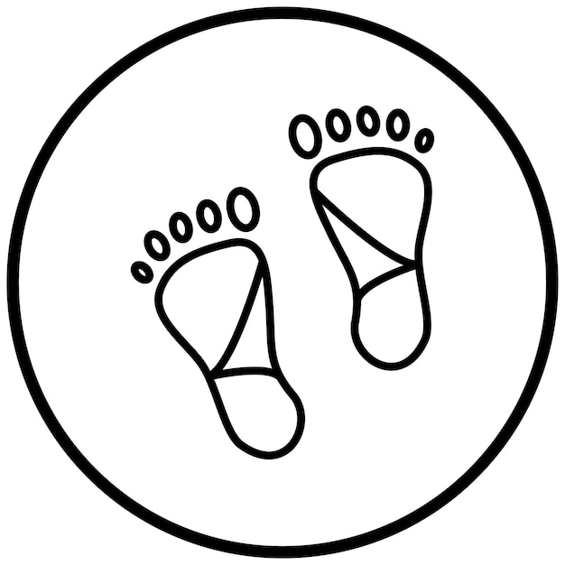 Carbon Footprint Icon Style