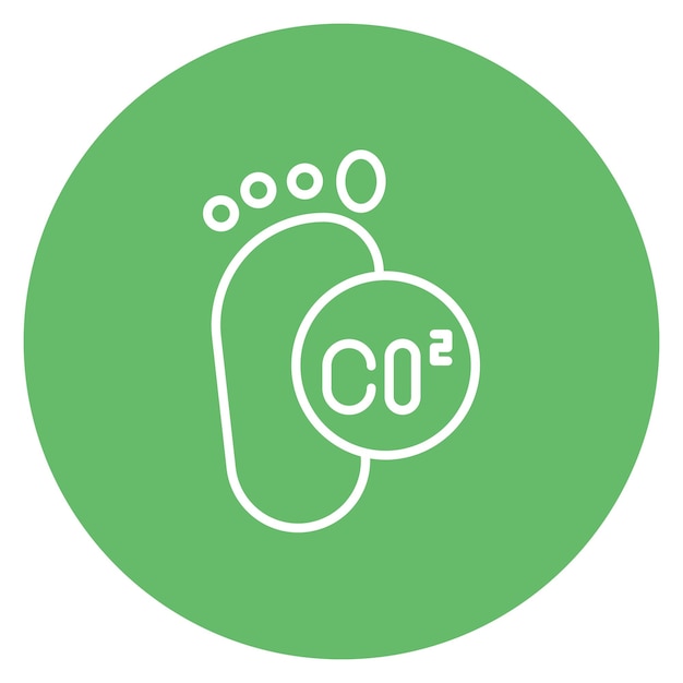 Immagine vettoriale dell'icona dell'impronta di carbonio può essere utilizzata per la giornata della terra