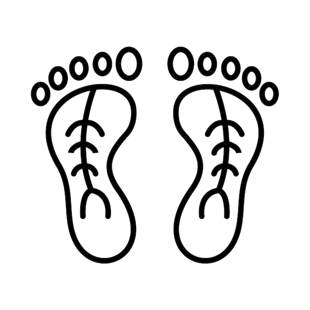 Carbon Footprint Line Illustration