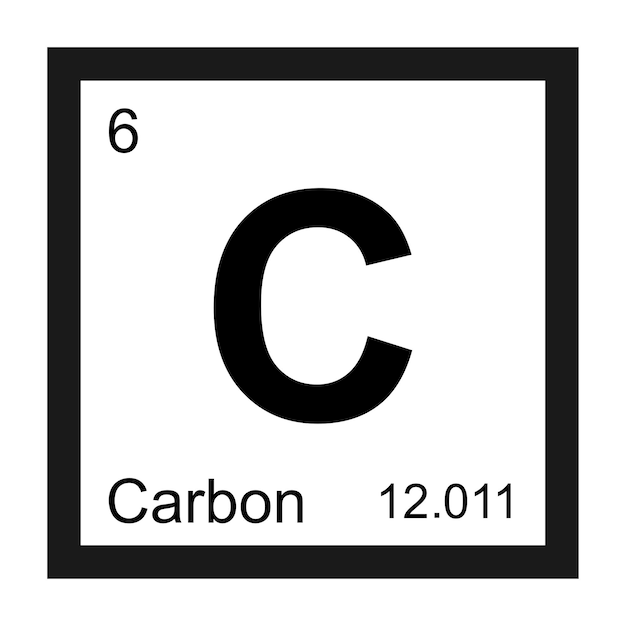 Vettore progettazione di illustrazioni vettoriali di icone di carbonio