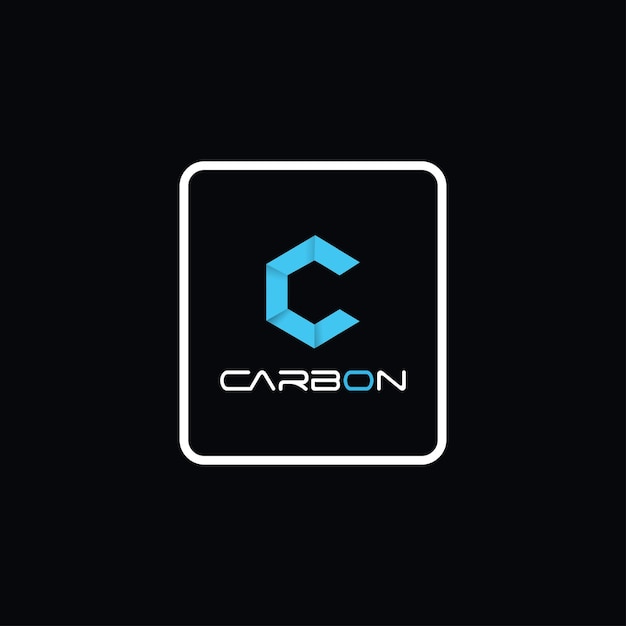 Carbon modern unique simple icon and logo design