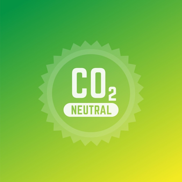 Etichetta vettore badge carbon neutral