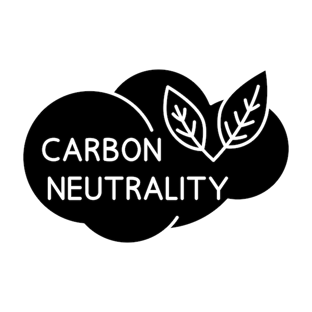 Carbon neutral. CO2 recycling icon. Carbon neutral footprint. CO2 zero pollution. No air atmosphere pollution. Eco-friendly industrial production stamp