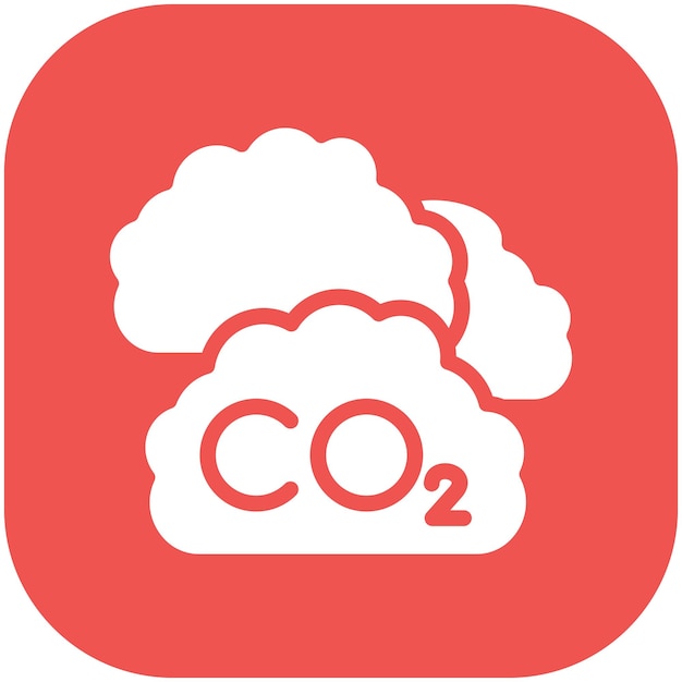Икона вектора углекислого газа иллюстрация иконки загрязнения