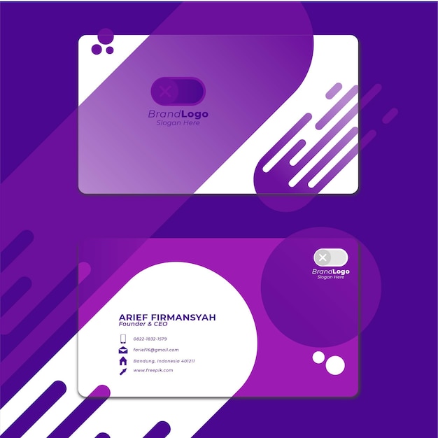 Modello di business card con forma geometrica 2