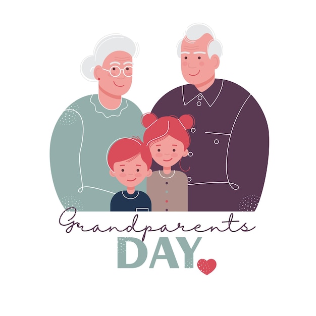 Vector card for the day of grandparents