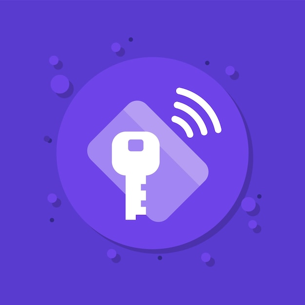 card key or electronic pass vector icon