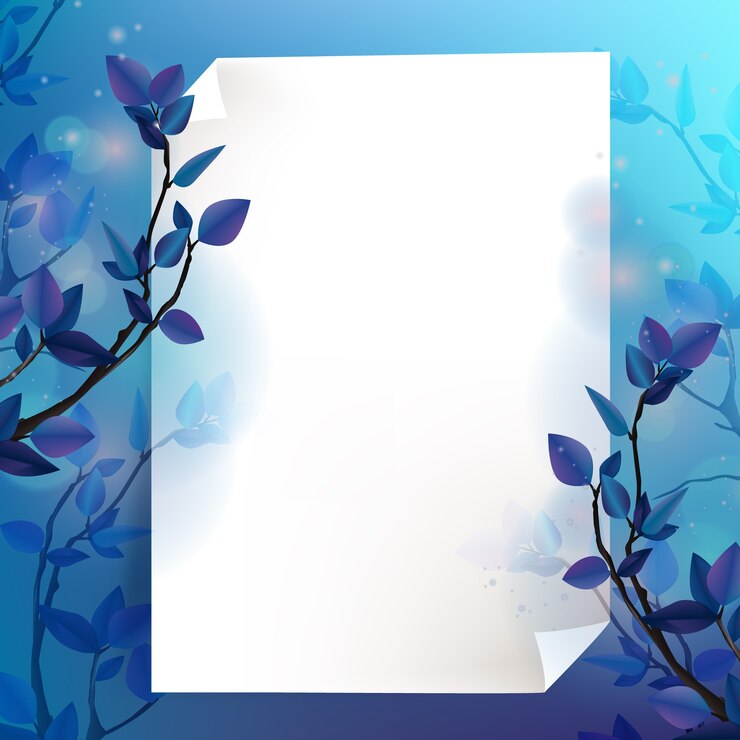 वेक्टर card template winter flower background with copy space
