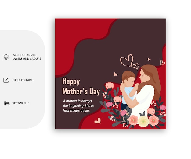 A card that says happy mother's day on it