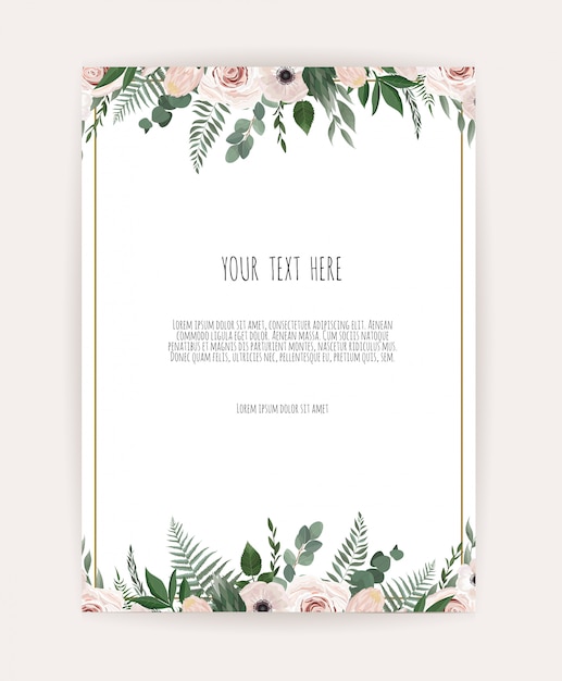 Vector card with flower rose