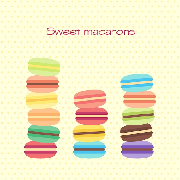 Card with sweet macarons