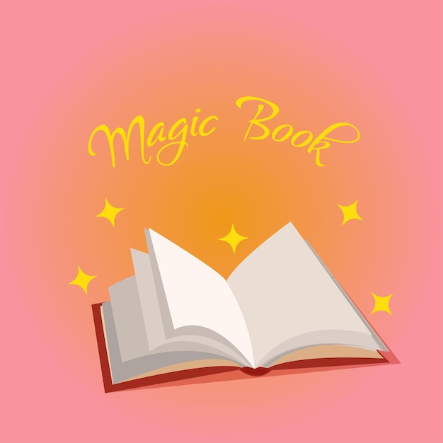 Vector card for world books day magic book