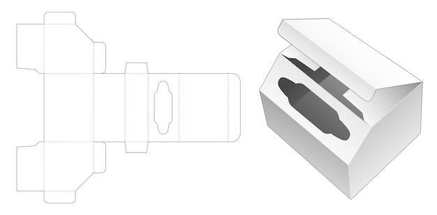 창 다이 컷 템플릿 골판지 각도 상자