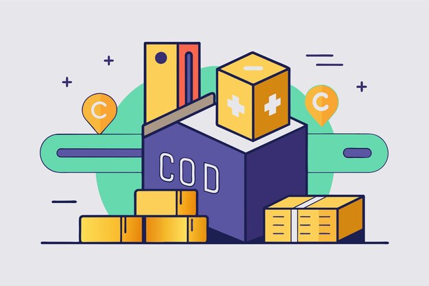 Premium Vector | A cardboard box and boxes stacked on top of each other ...
