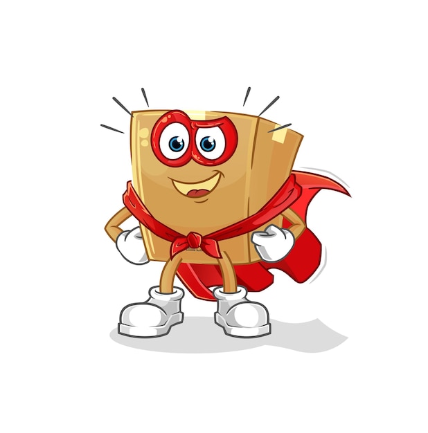 cardboard box heroes vector. cartoon character