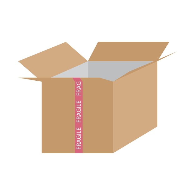 Vector cardboard box icon