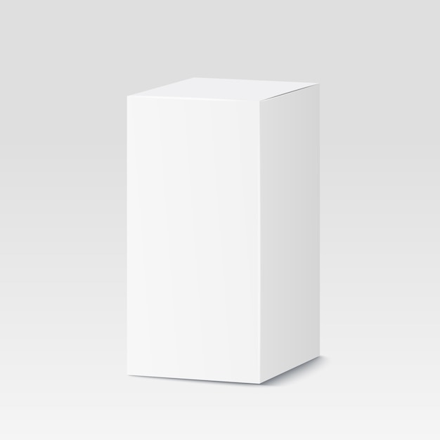 Vector cardboard box on white background. white container, packaging. illustration