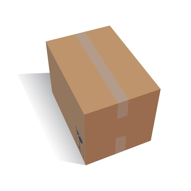 Vector cardboard box