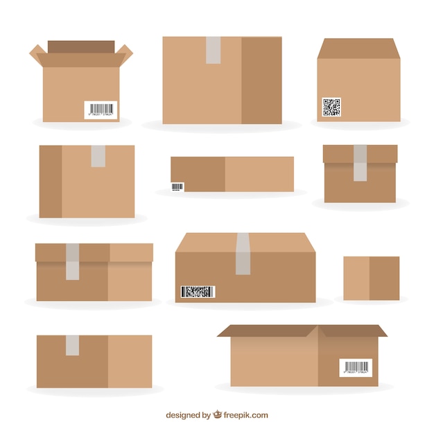 Сбор картонных коробок для отгрузки