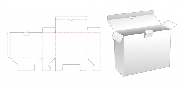 Картонная коробка высечки шаблон