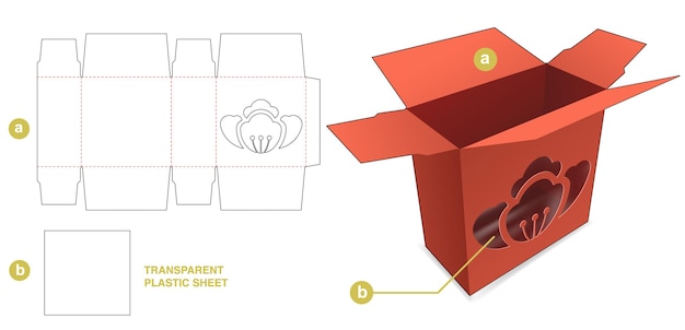 중국 꽃창과 플라스틱 시트 다이 컷 템플릿이 있는 판지 포장