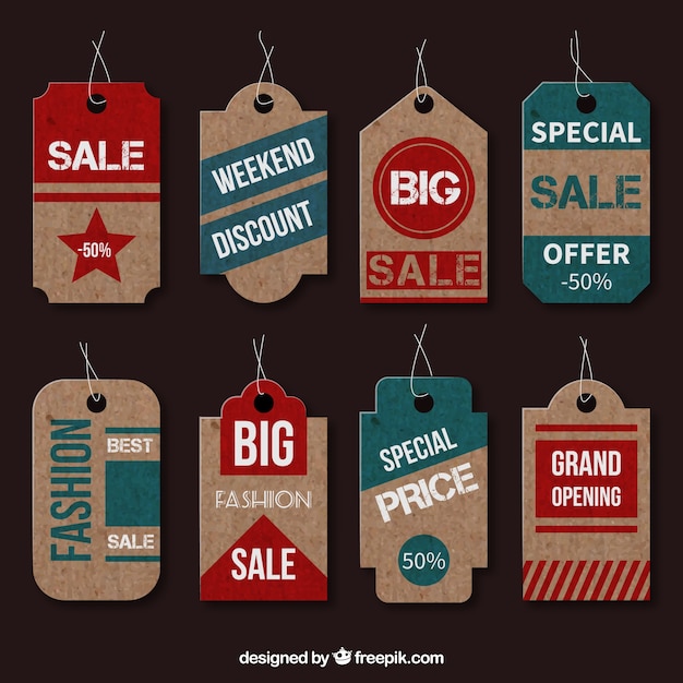 Cardboard sale tags