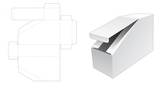 Картонная уникальная упаковочная коробка высечки шаблон