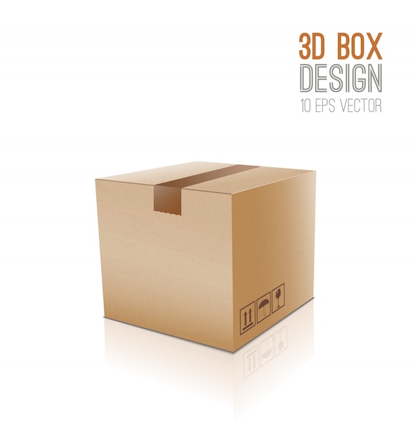 Cardboard vector box