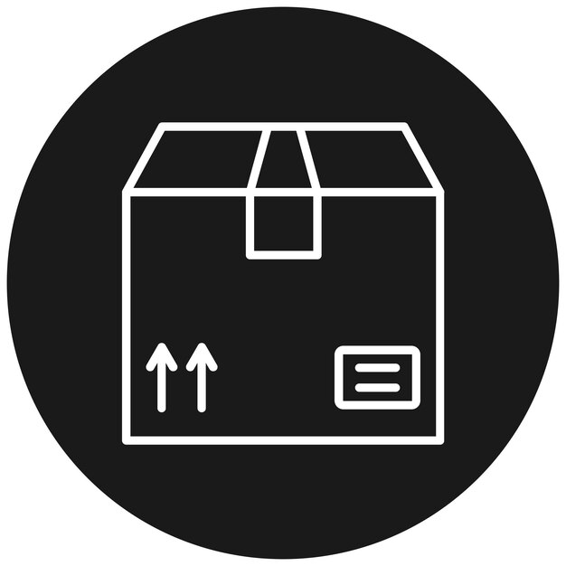 Vector cardboard vector icon can be used for shopping and ecommerce iconset