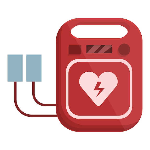 Vector cardiac defibrillator icon cartoon of cardiac defibrillator vector icon for web design isolated on white background