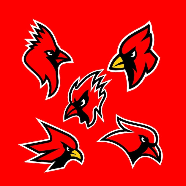 Cardinal mascot logo icon design illustration