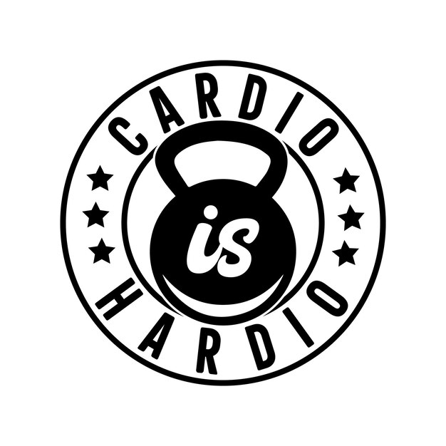 Cardio is hardio 체육관 로고 디자인