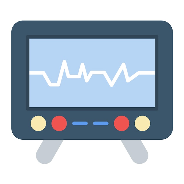 Vector cardiogram vlakke afbeelding