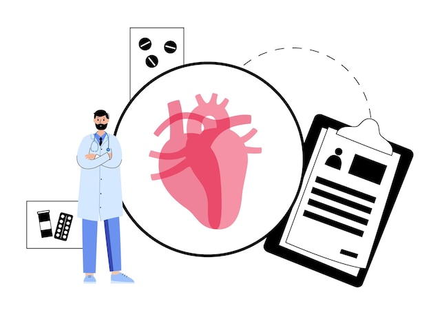 Cardiologie sjabloon concept