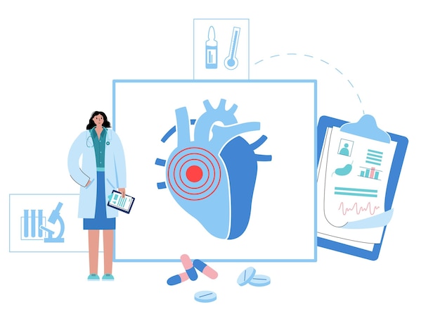 Cardiologie sjabloon concept