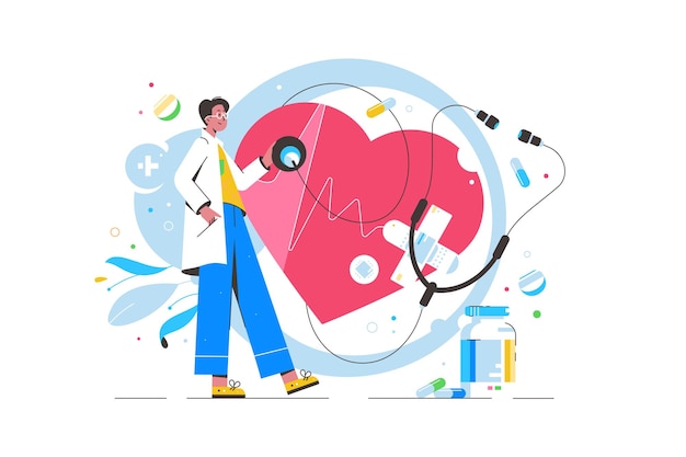 cardiologist healing heart, medicine healthcare