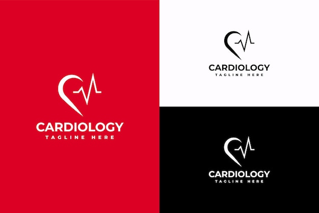 Cardiology logo template