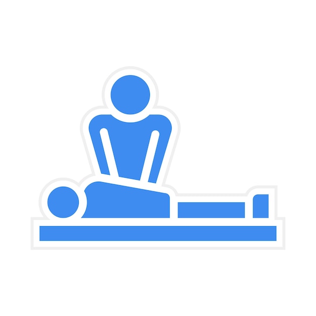 Vector cardiopulmonary resuscitation icon vector image can be used for cardiology