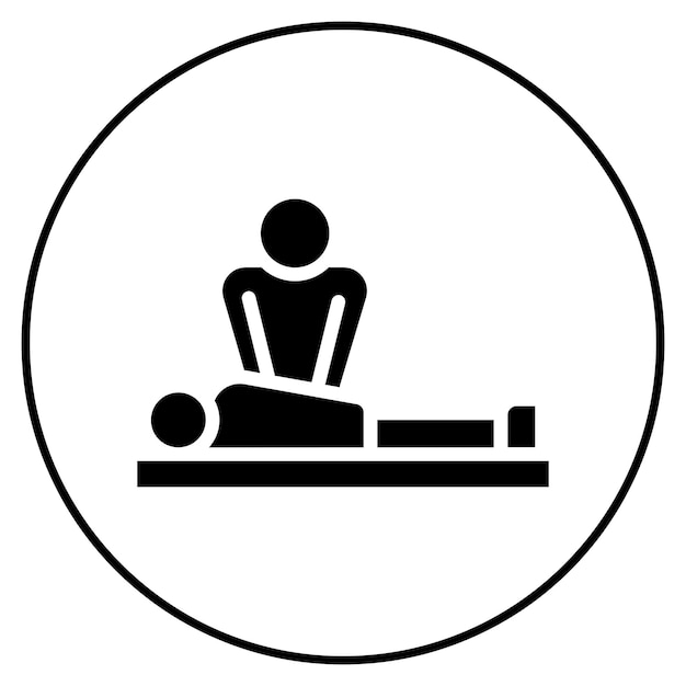 Vector cardiopulmonary resuscitation icon vector image can be used for cardiology