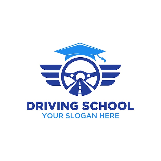 Vector cardrivingcarlogodrivingschoolsteeringwheellogovector2024