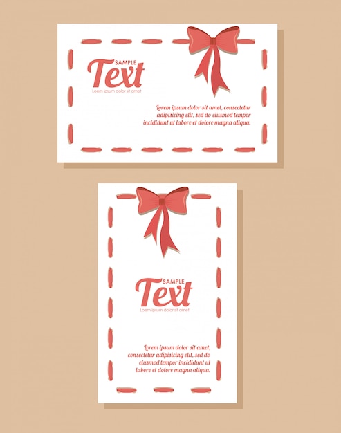 Vector cards  bows