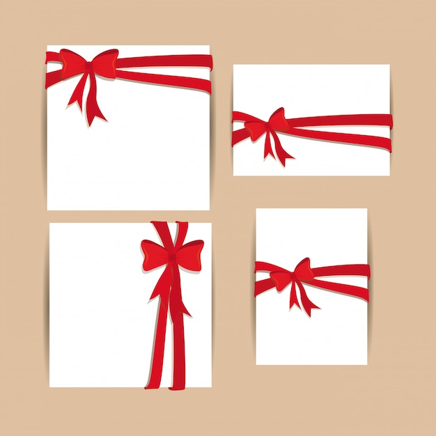 Vector cards  bows