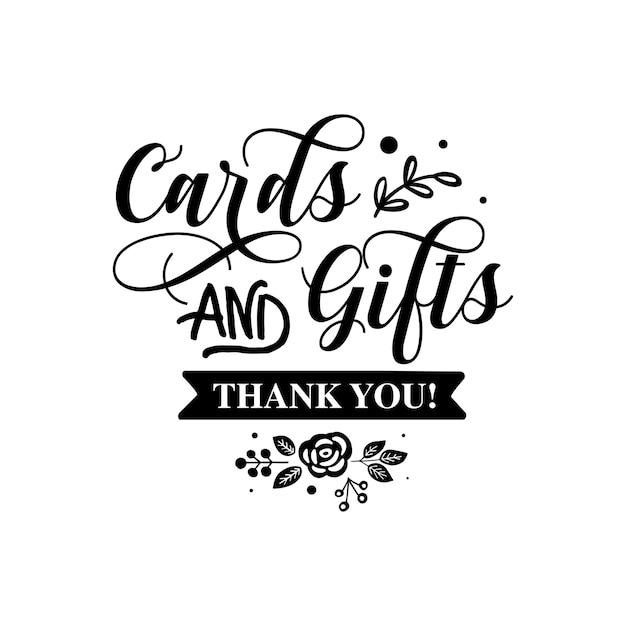 Cards and gifts quotes typography lettering for t shirt design