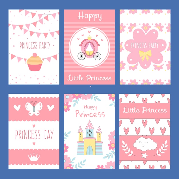 Cards with funny decoration for kids.