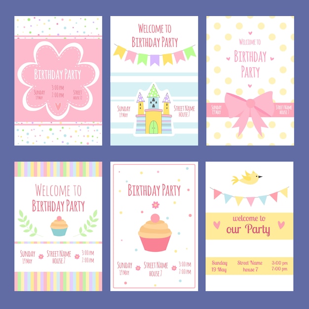 cards with funny decoration for kids.