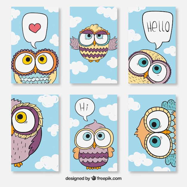 Cards with owl design