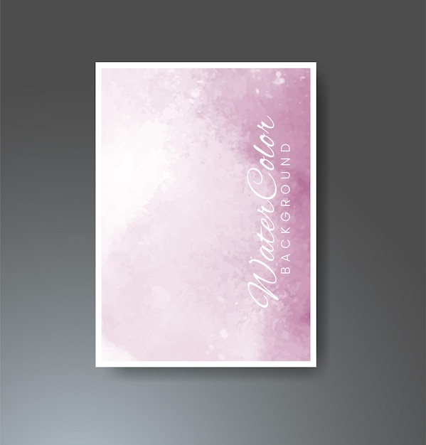 水彩の背景を持つカード、カバー日付ポストカード バナー ロゴのデザイン